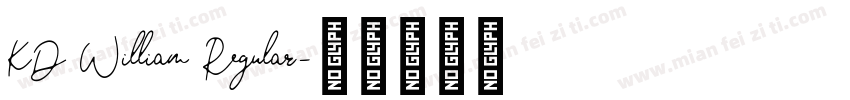 KD William Regular字体转换